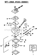 Page B Diagram and Parts List for XT50  Weed Eater Trimmer